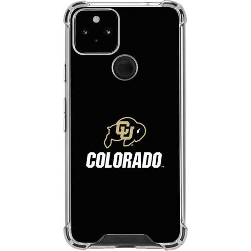 University of Colorado CU Logo on Black Google Pixel 5 Clear Case